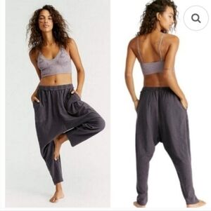 Charcoal Drop-Crotch Lounge Pants - Women